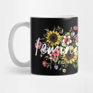 Feminist Retro 70's Feminism Floral Vintage Gift Mug